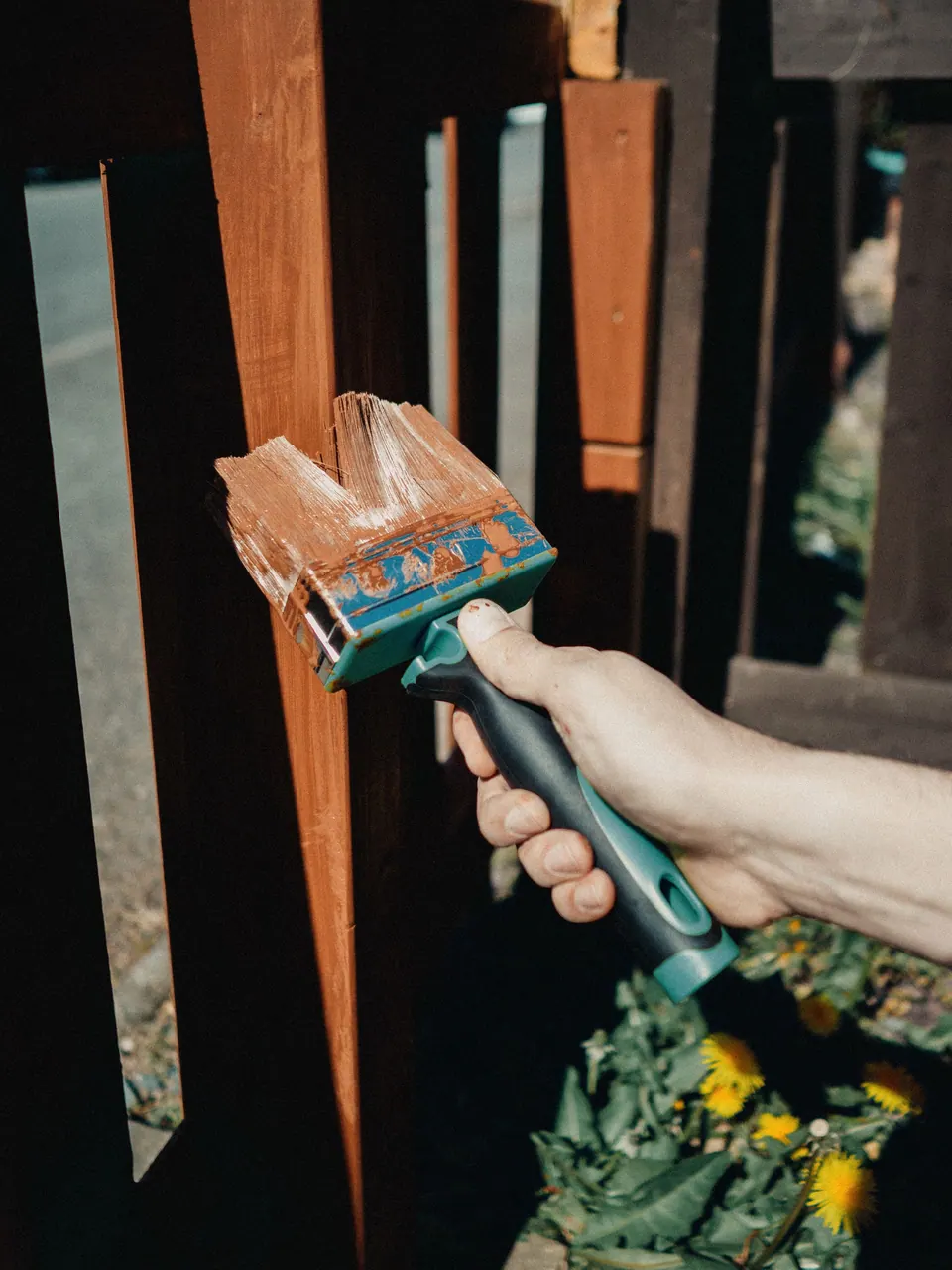Mise en peinture de menuiseries en bois